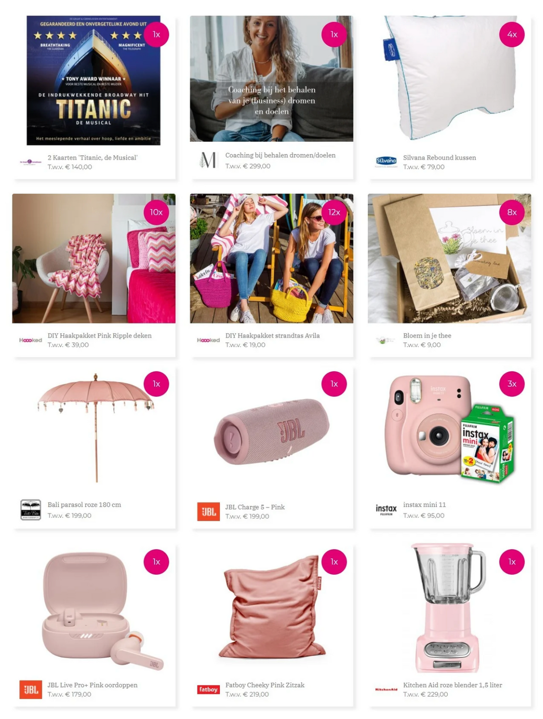 Steun Pink Ribbon win o.a. thee!