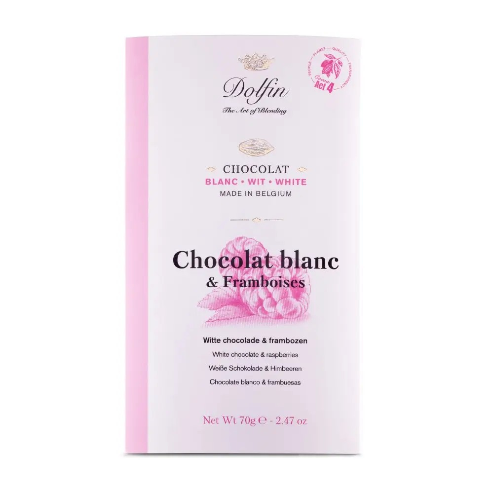Dolfin chocolade - Wit framboos