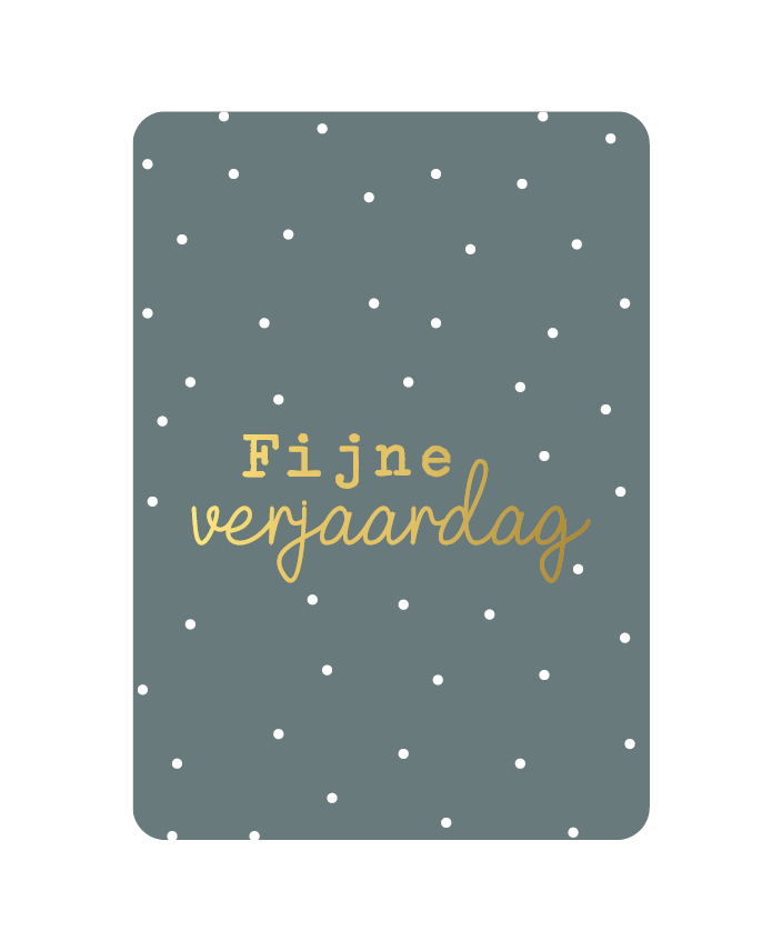 Kaart - Fijne verjaardag - groen/blauw