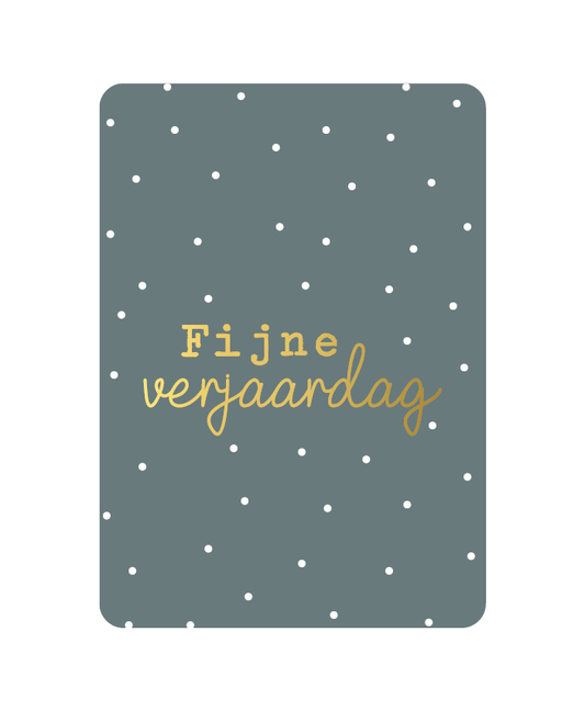 Kaart - Fijne verjaardag - groen/blauw