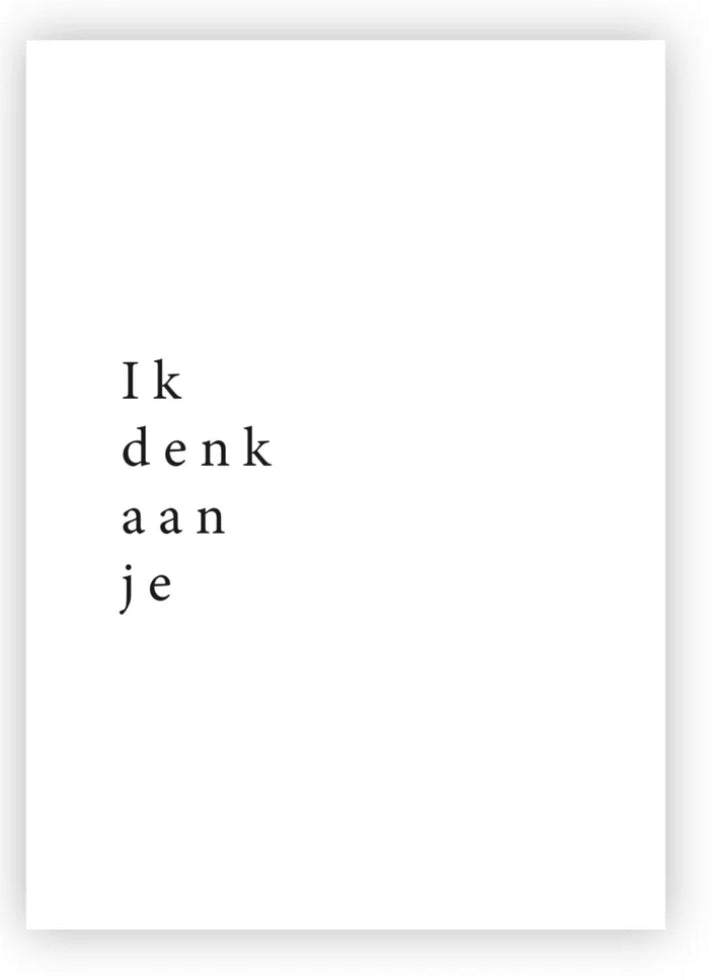Kaart Ik denk aan je