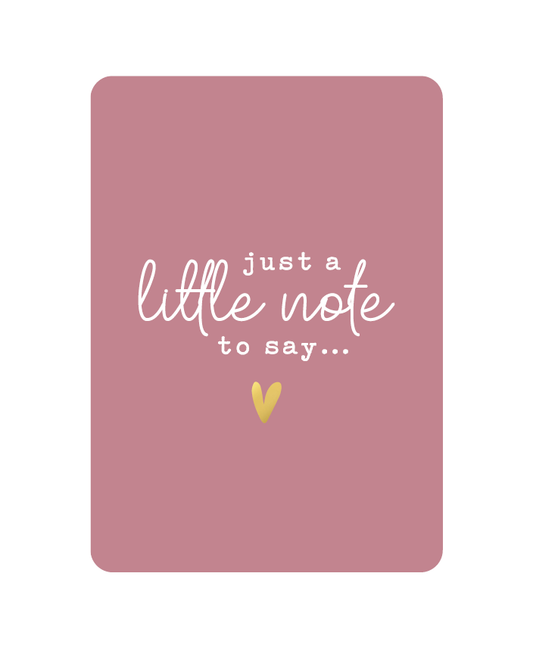 Kaart - Just a little note to say