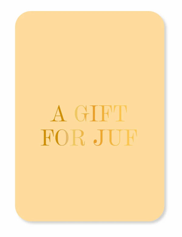 Kaart mini - A gift for juf